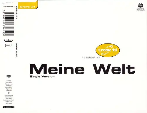 Creme 21 - Meine Welt [CD-Single]