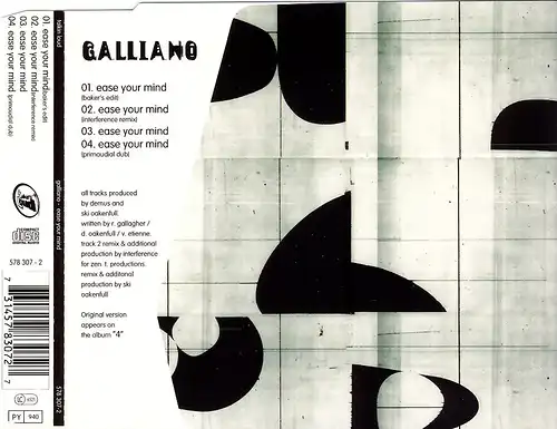 Galliano - Ease Your Mind [CD-Single]