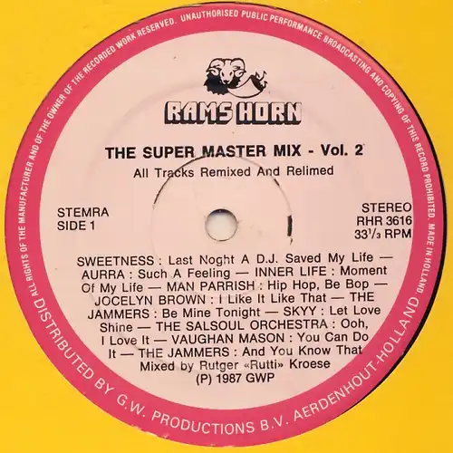 Various - The Super Master Mix Vol. 2 [12&quot; Maxi]