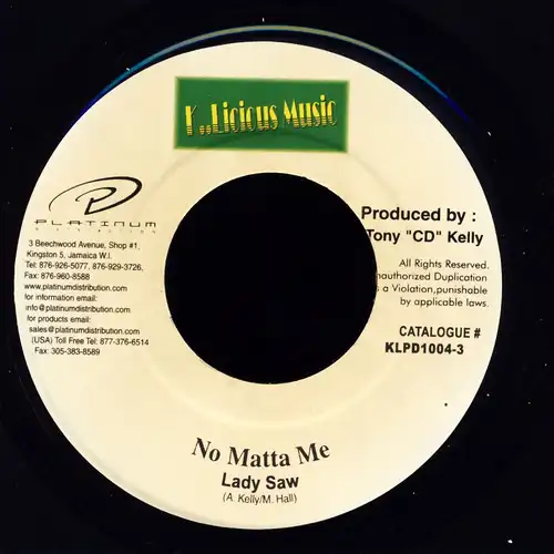 Lady Saw - No Matta Me [7&quot; Single]