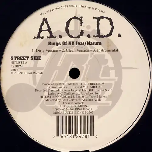 ACD - Kings Of NY / Swerving [12&quot; Maxi]