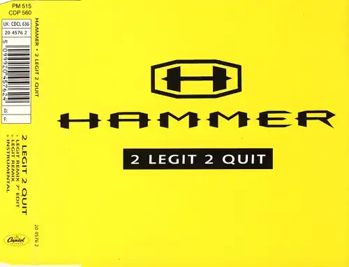 Hammer - 2 Legit 2 Quit [CD-Single]