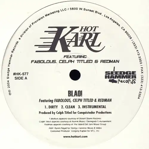 Hot Karl - Blao! / Armand Assante [12&quot; Maxi]