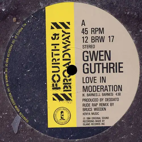 Guthrie, Gwen - Love In Moderation [12&quot; Maxi]