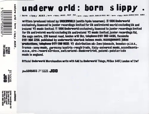 Underworld - Born Slippy [CD-Single]