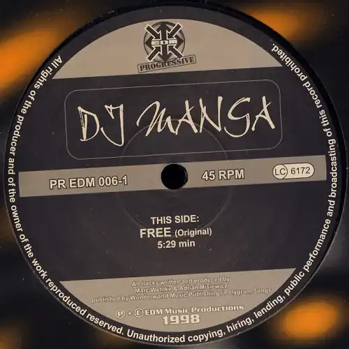 DJ Manga - Free [12&quot; Maxi]