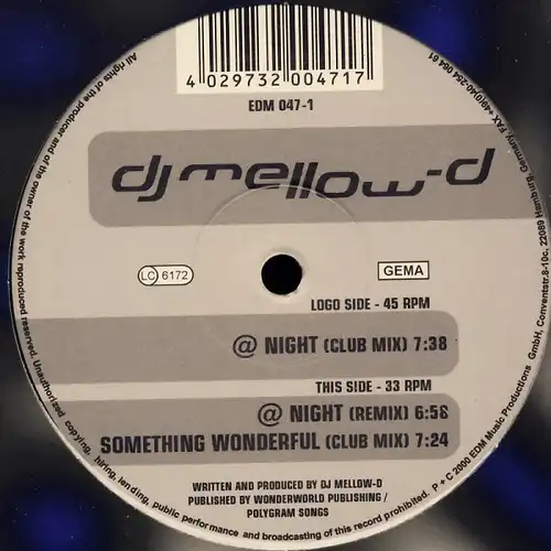 DJ Mellow-D - @ Night [12&quot; Maxi]