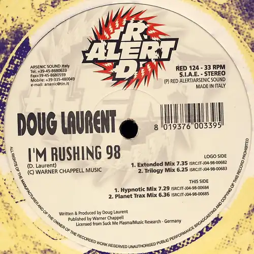 Laurent, Doug - I'm Rushing 98 [12" Maxi]