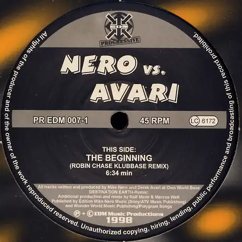 Nero vs. Avari - Beginning [12" Maxi]