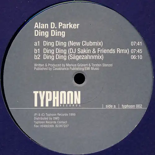 Parker, Alan D. - Ding Ding [12" Maxi]