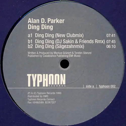 Parker, Alan D. - Ding Dings [12&quot; Maxi]