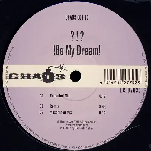 ?!? - Be My Dream [12" Maxi]