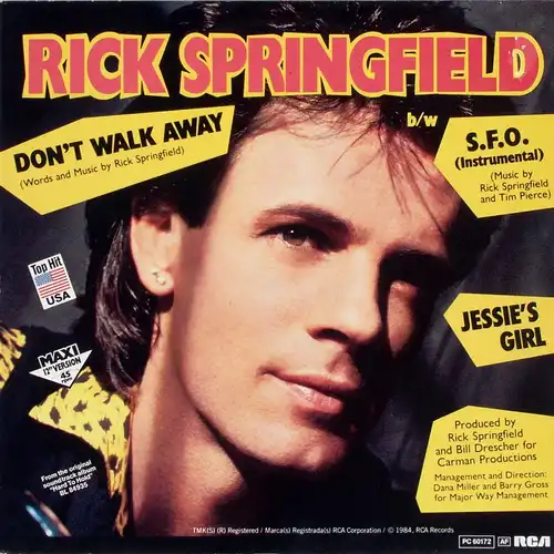 Springfield, Rick - Don't Walk Away [12" Maxi]