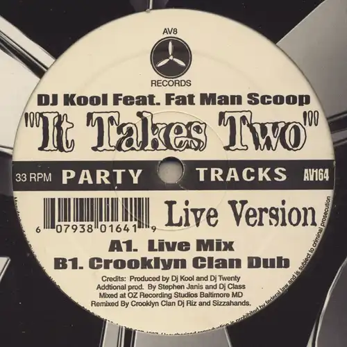 DJ Kool - It Takes Two (feat. Fat Man Scoop) [12" Maxi]
