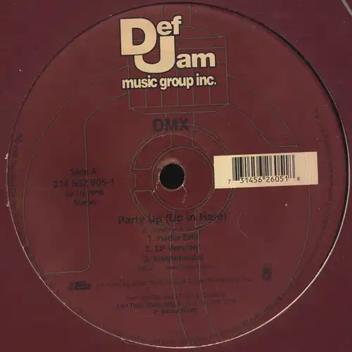DMX - Party Up (Up In Here) [12&quot; Maxi]