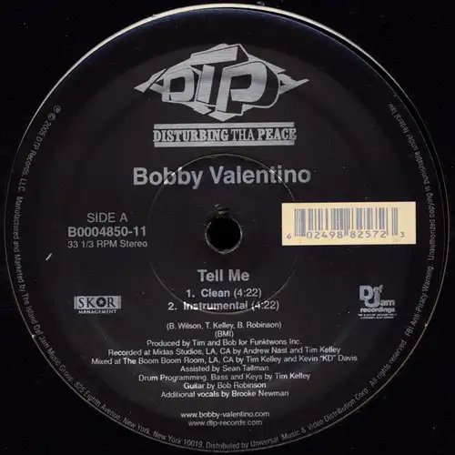 Valentino, Bobby - Tell Me [12&quot; Maxi]