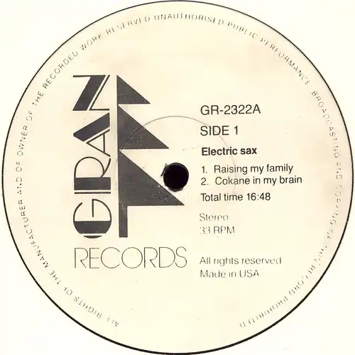 Steve Kekana / Dillinger / Trinita - Electric Sax: Raising My Family / Cokane In My Brain / High Feeling [12" Maxi]