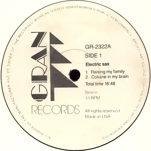 Steve Kekana / Dillinger / Trinita - Electric Sax: Raising My Family / Cokane In Mya Brain / High Feeling [12&quot; Maxi]