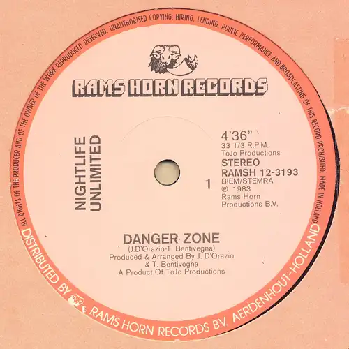 Nightlife Unlimited - Danger Zone [12" Maxi]