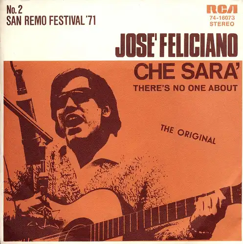 Feliciano, Jose - Che Sara&#039; [7&quot; Single]
