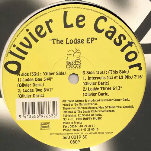 Olivier Le Castor - The Lodge EP [12" Maxi]