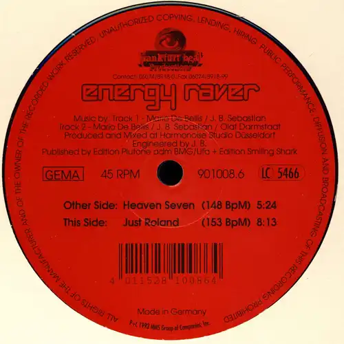 Energy Raver - Heaven Seven [12&quot; Maxi]