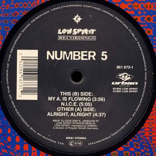 Number 5 - Alright, Alight [12&quot; Maxi]