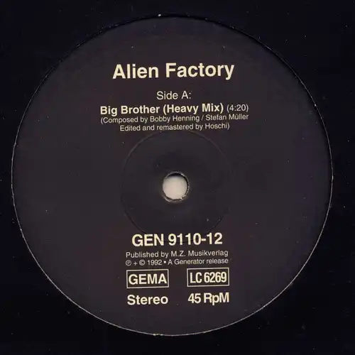 Alien Factory - Big Brother [12&quot; Maxi]