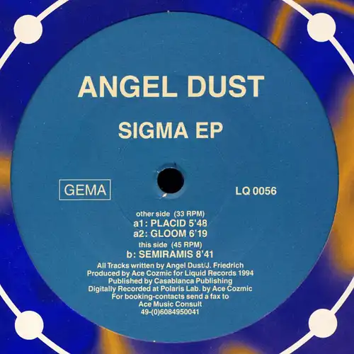 Angel Dust - Sigma EP [12&quot; Maxi]