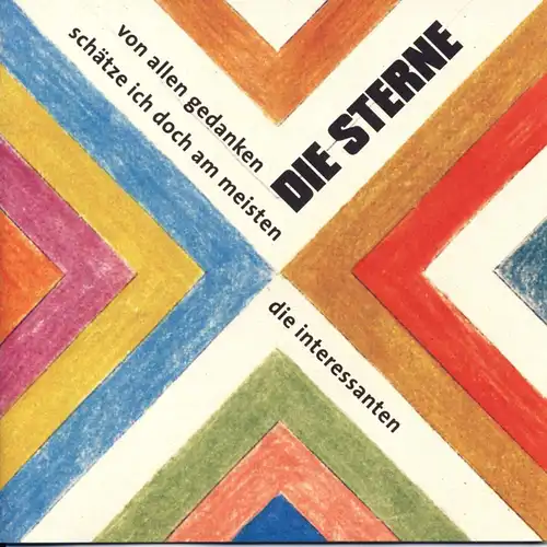 Sterne - Von Allen Gedanken Schätze Ich Doch Am Meisten Die Interessanten [CD]