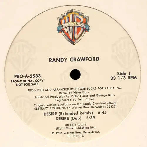 Crawford, Randy - Desire [12&quot; Maxi]