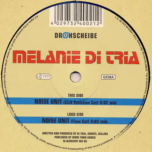 Di Tria, Melanie - Noise Unit [12" Maxi]