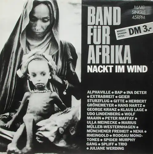 Bande Pour l'Afrique - Nue Dans le vent [12&quot; Maxi]