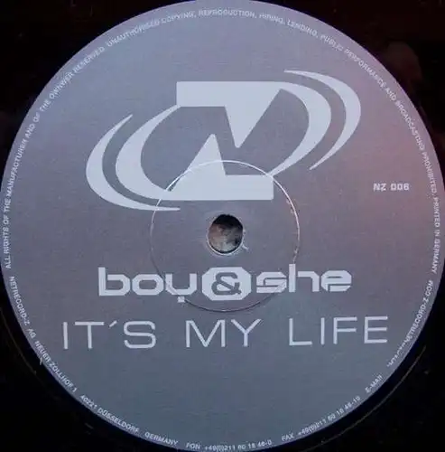 Boy & She - It&#039; s My Life [12&quot; Maxi]