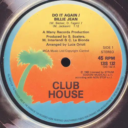 Club House - Do It Again meets Billie Jean [12" Maxi]