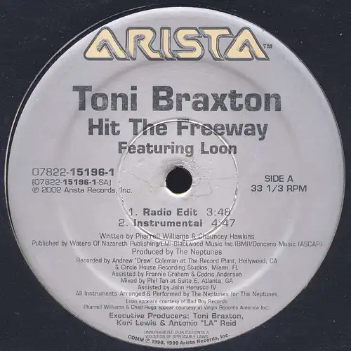 Braxton, Toni - Hit The Freeway [12" Maxi]