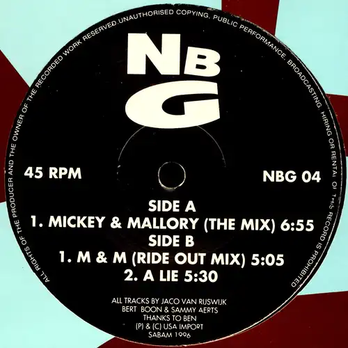 Natural Born Groove - Mickey & Mallory [12" Maxi]