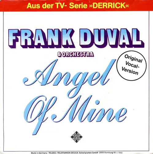 Duval, Frank - Angel Of Mine [7" Single]