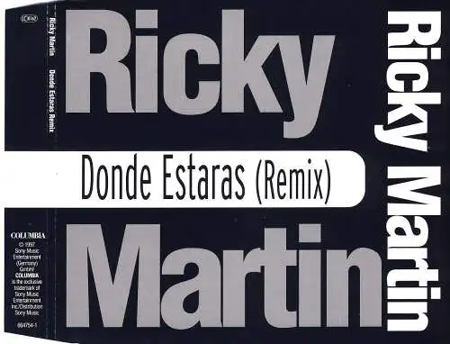 Martin, Ricky - Donde Estaras Remix [CD-Single]