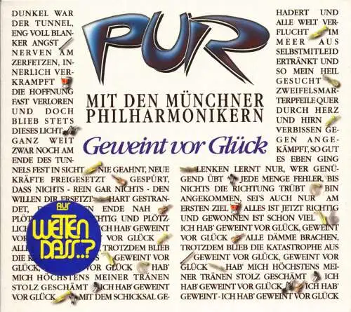 Pur & Münchner Philharmoniker - Geweint Vor Glück [CD-Single]
