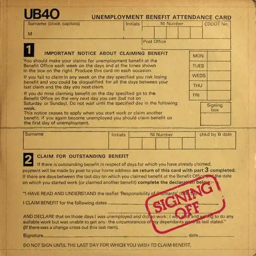 UB40 - Signing Off [LP]
