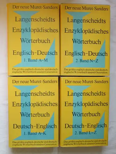 Der große Muret-Sanders: Langenscheidts Enzyklopädisches Wörterbuch Englisch (in vier Bänden)