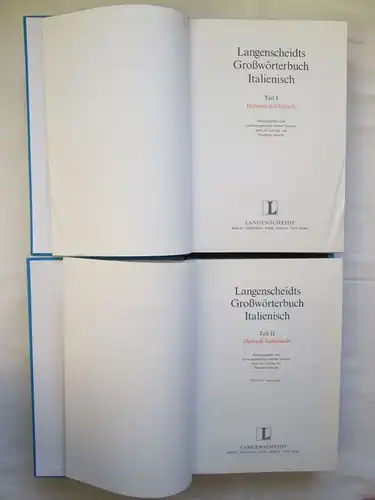Sansoni/ Macchi - Langenscheidts Großwörterbuch Italienisch (Teil I: Italienisch-Deutsch + Teil II Deutsch-Italienisch)