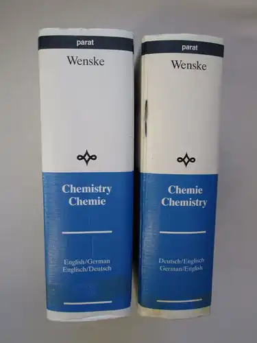 parat/VCH: Wörterbücher Chemie - Englisch (1.) Englisch-Deutsch + 2.) Deutsch-Engisch) / parat/VCH: Dictionaries Chemistry English (1.) English-German + 2.) German-English)