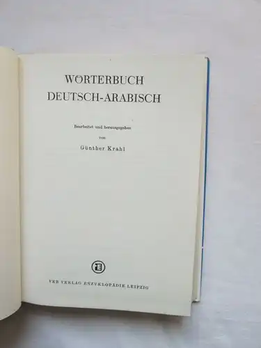 VEB Verlag Enzyklopädie: Wörterbücher Arabisch (1.) Arabisch-Deutsch + 2.) Deutsch-Arabisch)