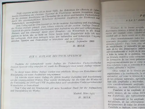 Editorial Herder: Technische Fachwörterbücher Spanisch (1.) Band I Deutsch-Spanisch + 2.) Band II Spanisch-Deutsch) / Editorial Herder: Diccionario Técnico Espanol
