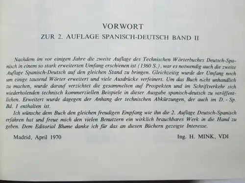 Editorial Herder: Technische Fachwörterbücher Spanisch (1.) Band I Deutsch-Spanisch + 2.) Band II Spanisch-Deutsch) / Editorial Herder: Diccionario Técnico Espanol
