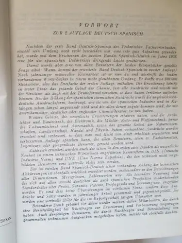 Editorial Herder: Technische Fachwörterbücher Spanisch (1.) Band I Deutsch-Spanisch + 2.) Band II Spanisch-Deutsch) / Editorial Herder: Diccionario Técnico Espanol
