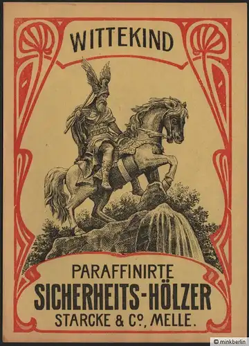 Etikett für Streichhölzer - Wittekind - Matchbox label  boîte d'allumettes #746