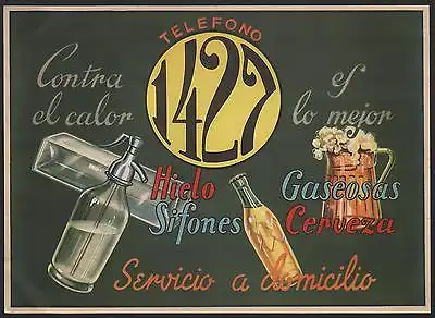 flyer von ca. 1930-50 / servicio a domicilio - home service - Zustelldienst